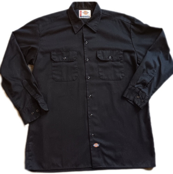 Dickies Other - Dickies Workwear Vintage Button Down Shirt Men's Large, Black, Chest Pockets